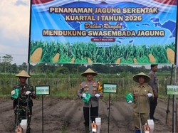 Polres Blitar Kota Manfaatkan Lahan untuk Tanam Jagung