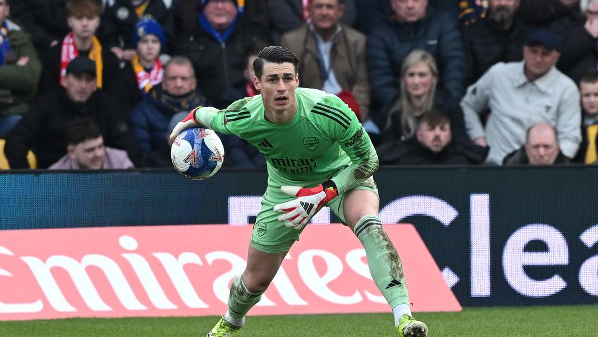 Kepa Arrizabalaga saat tampil di Piala FA. (Foto: Arsenal FC via Getty Images/David Price)