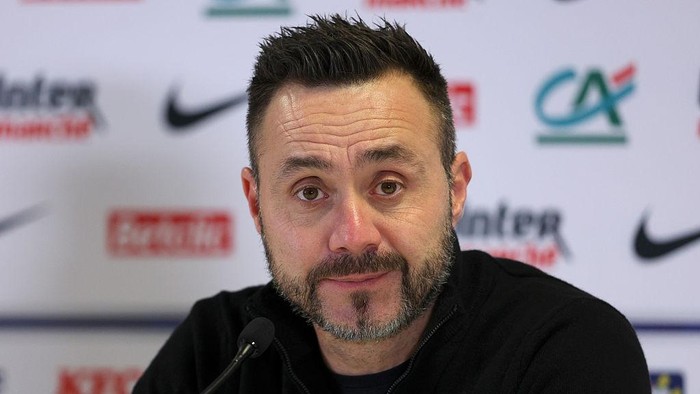 Roberto De Zerbi saat masih menjadi pelatih Marseille pada Februari lalu.