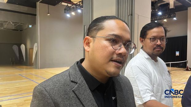 Head of PR & Government Luther T Panjaitan dalam buka berbareng BYD Indonesia, Senin (9/3/2026) sore. (CNBC Indonesia/Ferry Sandi)