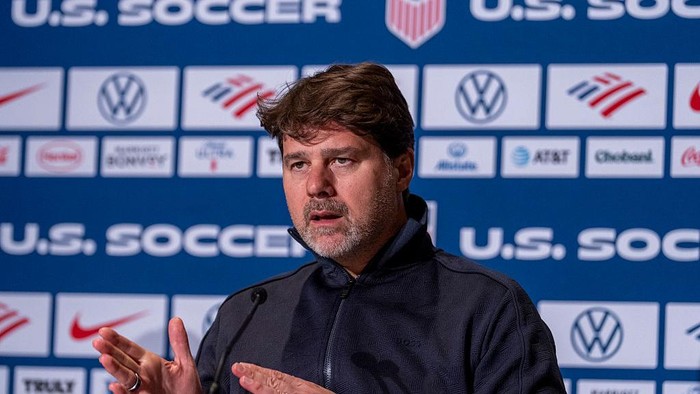 WASHINGTON, DC - DECEMBER 05: Mauricio Pochettino of the United States talks to the media during a USMNT press conference at the Westin Hotel on December 5, 2025 in Washington, DC. (Photo by Brad Smith/ISI Photos/USSF/Getty Images)