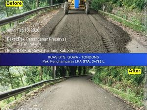 Tren Positif Progres Perbaikan Jalan 5 Paket MYP Pemprov Sulsel