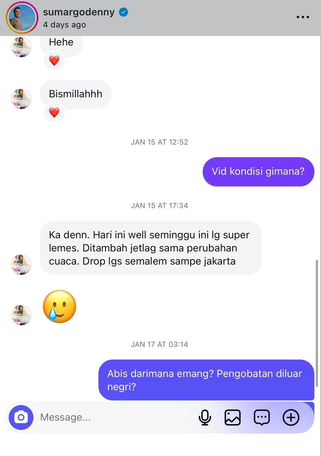 Chat densu dan vidi
