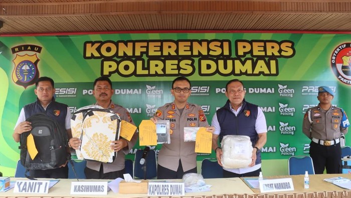 Pekerja Migran Bawa Sabu 10 Kg Ditangkap di Dumai