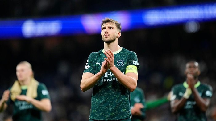 Ruben Dias centre-back of Manchester City and Portugal dejected after the UEFA Champions League 2025/26 Round of 16 First Leg match between Real Madrid CF and Manchester City FC at Estadio Santiago Bernabeu on March 11, 2026 in Madrid, Spain. (Photo 