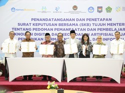 Mendagri & 6 Menteri Teken SKB Pemanfaatan AI di Pendidikan