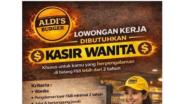 Aldi Taher Lagi Buka Lowongan Buat Perempuan, Posisi Kasir di Bisnis Burger