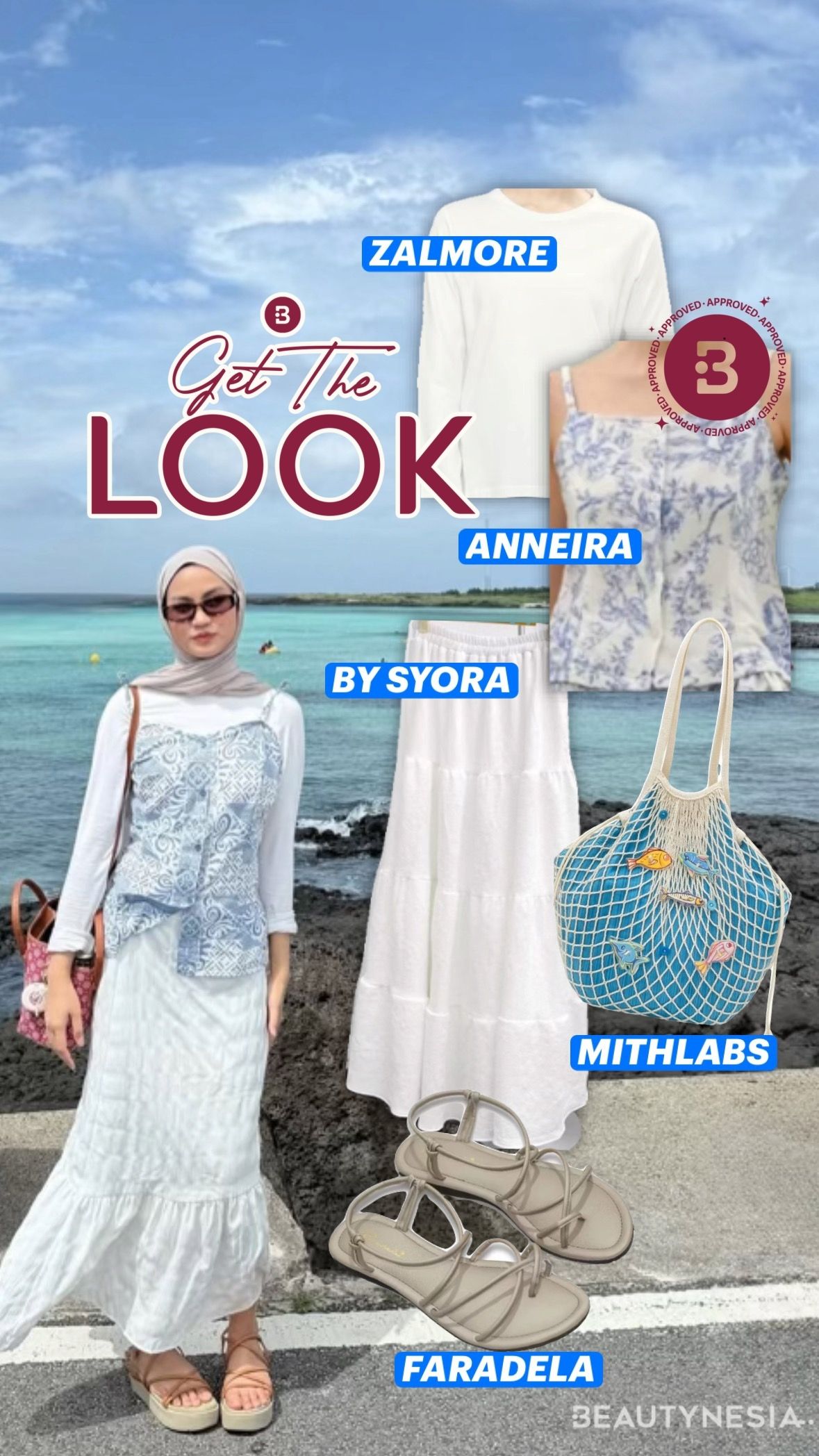 Get The Look: Inspirasi Gaya Liburan ke Pantai ala Xaviera Putri