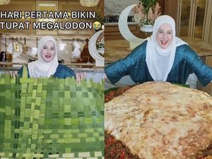 Gokil! Tasyi Athasyia Bikin Ketupat Megalodon Pakai Lauk Semur