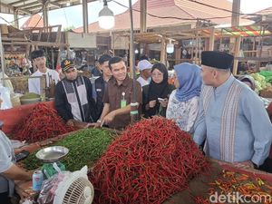 Bapanas Tinjau Pasar Lubuklinggau, Harga Cabai dan Daging Sapi Naik