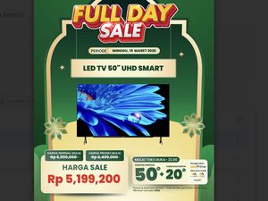 LED TV 50 UHD Smart Diskon Gede di Transmart Full Day Sale