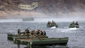 Pasukan Gabungan AS-Korea Selatan Latihan Manuver Sungai