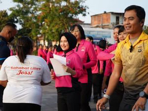 Polres Gianyar Sosialisasikan Kemala Run di Alun-Alun Gianyar