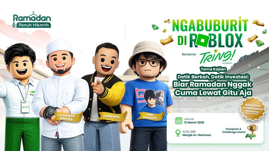 Kajian Ramadan Roblox bersama Pegadaian: Setiap detik Ramadhan adalah peluang investasi spiritual dan finansial