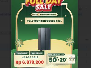 Kulkas Side by Side 436L Diskon Jumbo di Transmart Full Day Sale