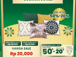 Diobral! Sarung Bantal Sofa Cuma Rp 20 Ribu di Transmart Full Day Sale