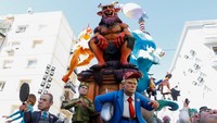 Festival Fallas Hadirkan Patung Satir Tokoh Dunia di Valencia