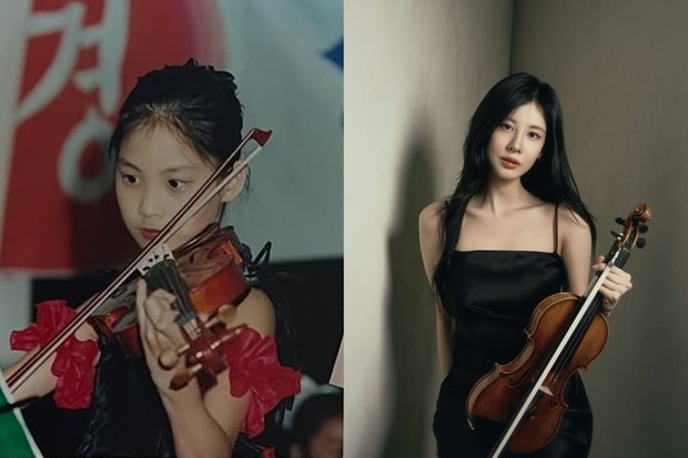 Potret Seohyun/ Foto: instagram.com/seojuhyun_s Transformasi Seohyun memainkan biola di masa kecil ke masa dewasa saat ini.