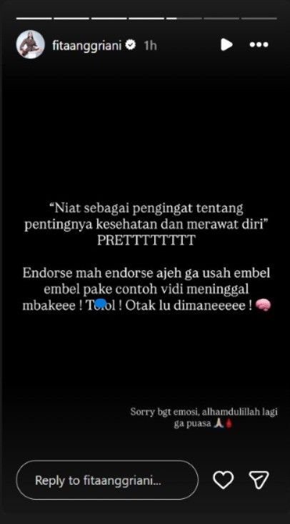 Fita Anggriani murka ke Aghnia Punjabi