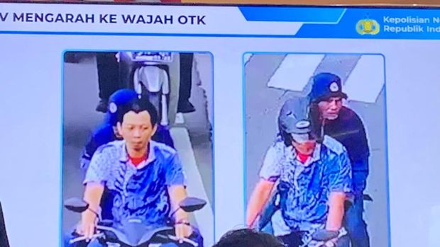 Polda Metro Jaya menyampaikan perkembangan kasus penyiraman air keras terhadap aktivis KontraS, Andrie Yunus. Polisi menampilkan foto para pelaku eksekutor penyiraman air keras terhadap Andrie Yunus, Rabu (18/3/2026).