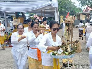 Jelang Nyepi, Umat Hindu di Palembang Gelar Tawur Kesanga