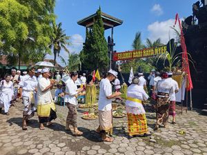 Umat Hindu Magelang Gelar Tawur Kesanga di Pura Kompleks Akmil