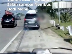 Video Detik-detik Avanza Tabrak Besi Pembatas Jalan Sampai Nembus Bodi Mobil