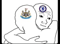 Meme Kocak Newcastle Dipeluk Chelsea yang Senasib Kena Bantai