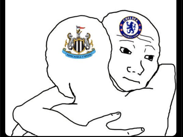 Meme Kocak Newcastle Dipeluk Chelsea yang Senasib Kena Bantai