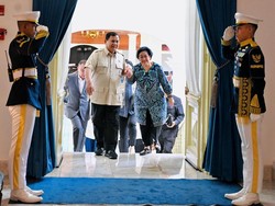 Momen Pertemuan Prabowo-Megawati di Istana Merdeka, Didampingi Dasco-Puan