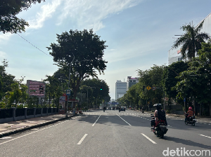 Jalanan Surabaya Lengang Ditinggal Mudik