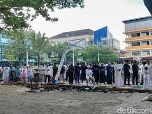 1.500 Jemaah Muhammadiyah Laksanakan Salat Id di Lapangan SD Sutomo Medan