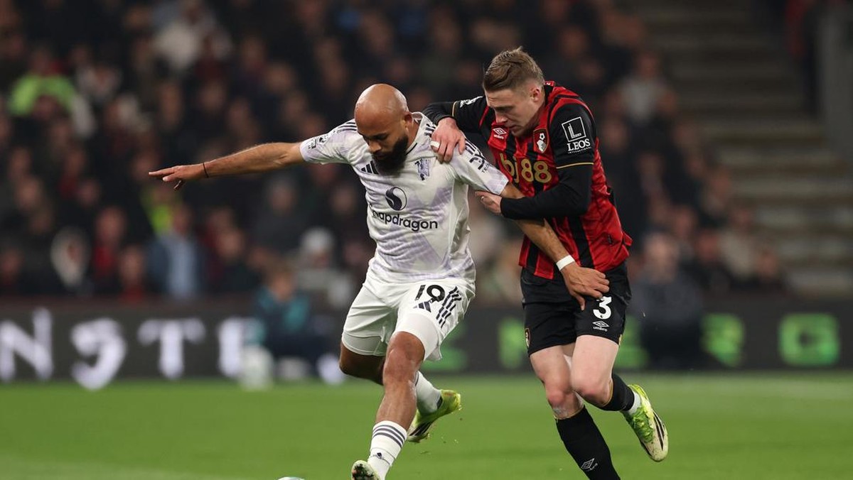 Bournemouth vs Man Utd di babak pertama. (Foto: Getty Images/Warren Little)