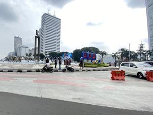 Lebaran Idul Fitri, Lalin Jalan Bundaran HI-Sudirman Lengang Hari Ini