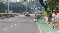 Lebaran di Jakarta, Jalan Sudirman Lengang Tanpa Kemacetan