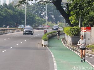 Lebaran di Jakarta, Jalan Sudirman Lengang Tanpa Kemacetan
