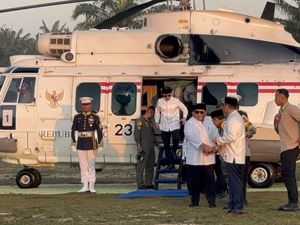 Prabowo Tiba di Aceh Tamiang Jelang Pelaksanaan Salat Id