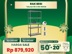 Rak Besi di Bawah Rp 1 Juta Cuma di Transmart Full Day Sale