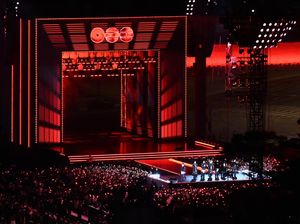 Foto Comeback Arirang BTS di Gwanghwamun Square