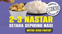 Infografis: Perbandingan Kalori 2-3 Nastar Vs Sepiring Nasi, Benarkah Setara?