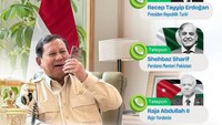 Silaturahmi Idulfitri, Prabowo Telepon Sejumlah Pemimpin Negara Muslim