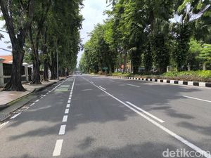 Arus Balik Belum Usai, Jalanan Surabaya Masih Sepi