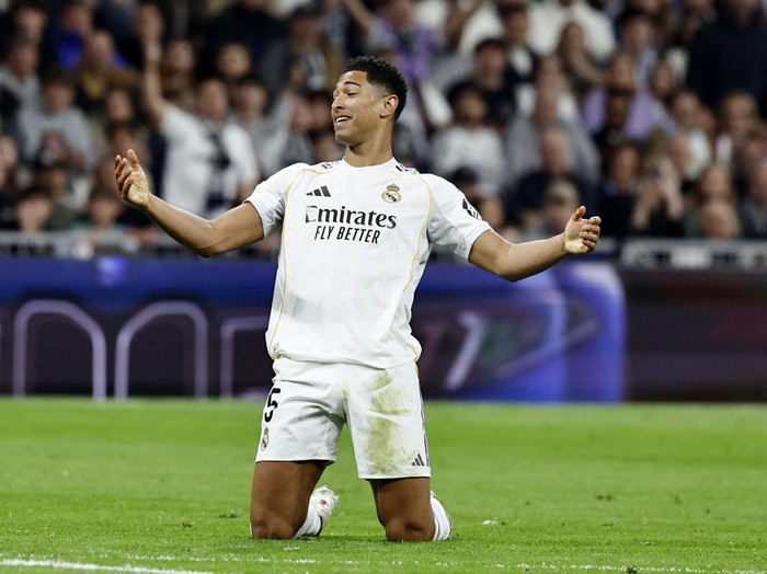 Soccer Football - LaLiga - Real Madrid v Atletico Madrid - Santiago Bernabeu, Madrid, Spain - March 22, 2026 Real Madrid's Jude Bellingham reacts REUTERS/Jon Nazca