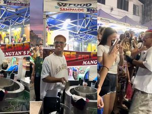 Viral! Penjual Es Nyentrik Mirip Chris Brown di Pasar Malam