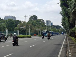 Usai Ditindak Dishub, Tak Ada Lagi Parkir Liar di Kawasan Monas Siang Ini