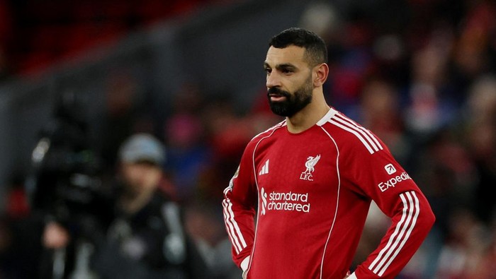 Soccer Football - Premier League - Liverpool v Tottenham Hotspur - Anfield, Liverpool, Britain - March 15, 2026 Liverpools Mohamed Salah looks dejected after the match REUTERS/Phil Noble EDITORIAL USE ONLY. NO USE WITH UNAUTHORIZED AUDIO, VIDEO, DAT