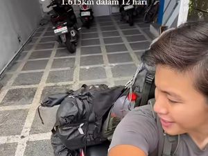 Viral! Wanita Tempuh 1.615 KM Naik Motor 12 Hari Demi Mudik ke Tangerang