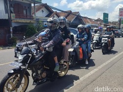 Arus Balik H+4 Lebaran di Jalur Selatan Ciamis Didominasi Motor