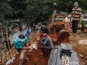 Pemakaman di Depok Ambles, Petugas Evakuasi Jenazah