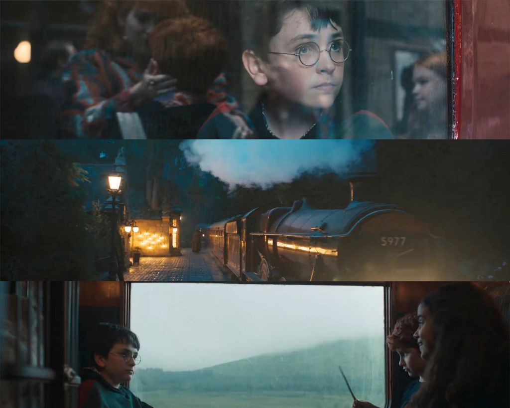 Adegan dalam teaser serial Harry Potter and the Philosopher's Stone.
